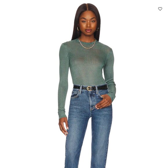 NWT Free People H20 Crew Pullover Small in jaded - Picture 2 of 7